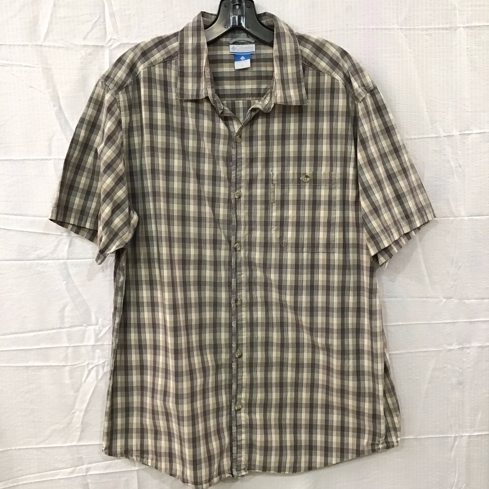 Columbia Mens Button Down Shirt Short Sleeve Sz XL